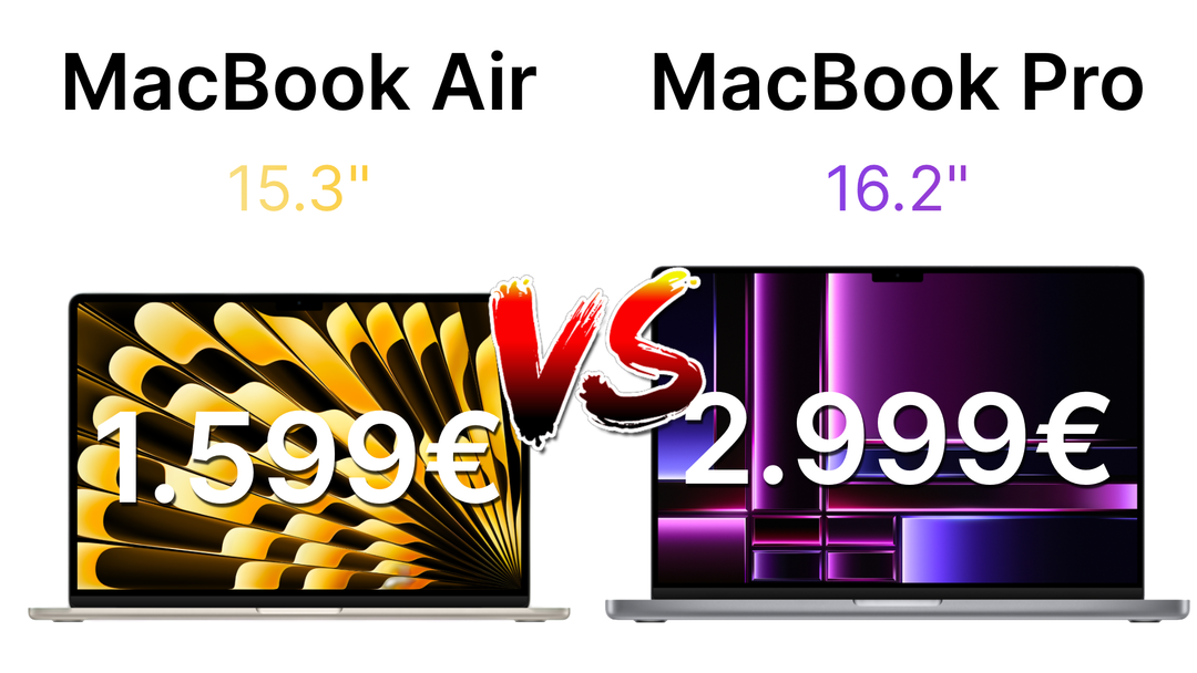 15" MacBook Air vs. 16" MacBook Pro: Das musst du vor dem Kauf wissen!