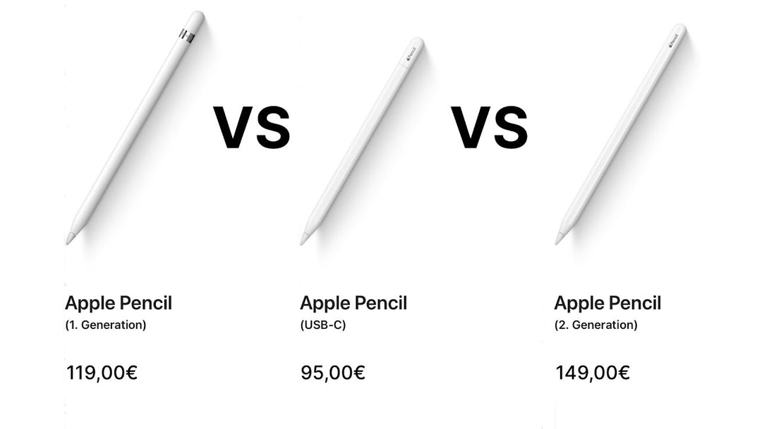 Welchen Apple Pencil solltest du Kaufen? Apple Pencil 1 vs. Apple Pencil (USB-C) vs. Apple Pencil 2