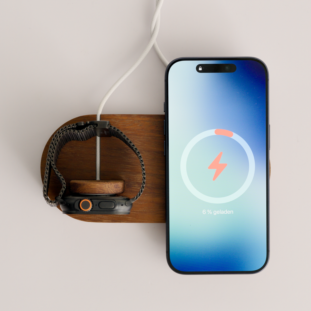 MoeKit Dock Duo: MagSafe Charger & Apple Watch Halterung